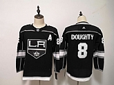 Youth Kings 8 Drew Doughty Black Adidas Stitched Jersey